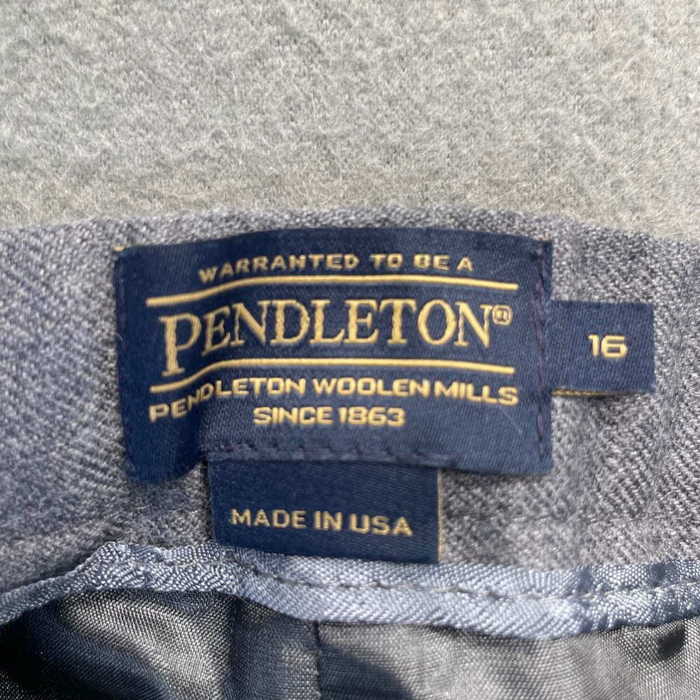 Pendleton Women Dress Pants Gray Wool Size 16 Made in USA Professional Trousers - Picture 4 of 8